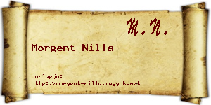 Morgent Nilla névjegykártya